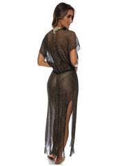 Luli Fama: Finge Long Caftan (L666L98-01G)