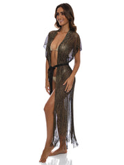 Luli Fama: Finge Long Caftan (L666L98-01G)