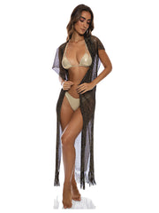 Luli Fama: Finge Long Caftan (L666L98-01G)