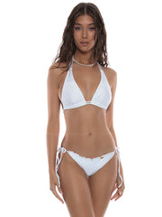 Luli Fama: Halter Triangle-Wavey Ruched Bikini (L17673-002-L17602F-002)