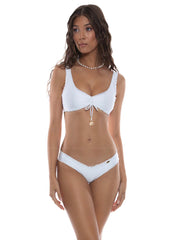 Luli Fama: Wavy Scoop Neck Drawstring-Full Ruched Back Bikini (L176W34-002-L176521-002)