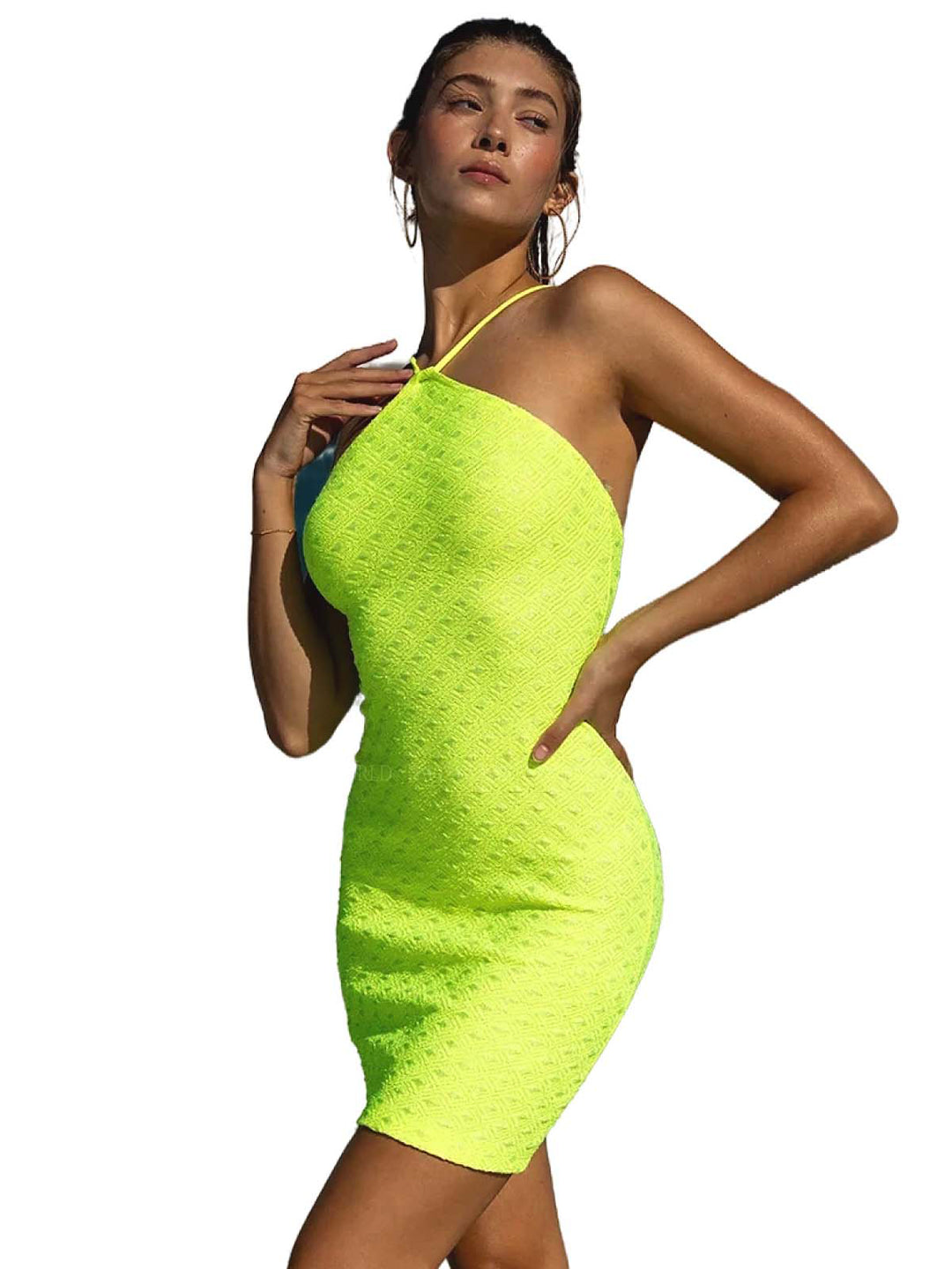Luli Fama: Diamond Cut Short Dress (L780C93-025) – Swimwear World