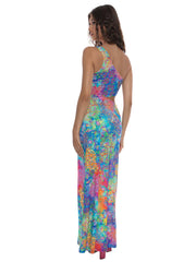 Luli Fama: One Shoulder Ring Cut Out Maxi Dress (L779E95-111-DG)