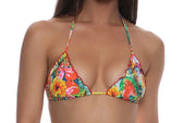 Crystalized Wavy Triangle-Crystalized Wavy Tie Side Bikini ::RET