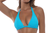 Triangle Halter-Seamless Ruched Back Bikini