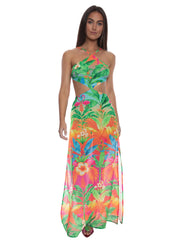 Luli Fama: Cut Out Long Dress (L782J87-111)