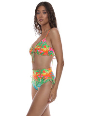 Luli Fama: Scoop Neck Drawstring-High Waist Bikini (L782W32-111-L782W33-111)