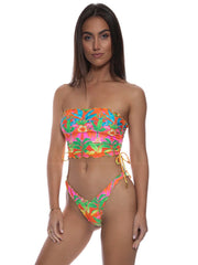 Drawstring Tube-High Leg Bikini