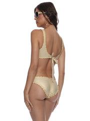 Luli Fama: Drawstring Scoop Neck-Ruched Back Bikini (L783W34-316-L783521-316)