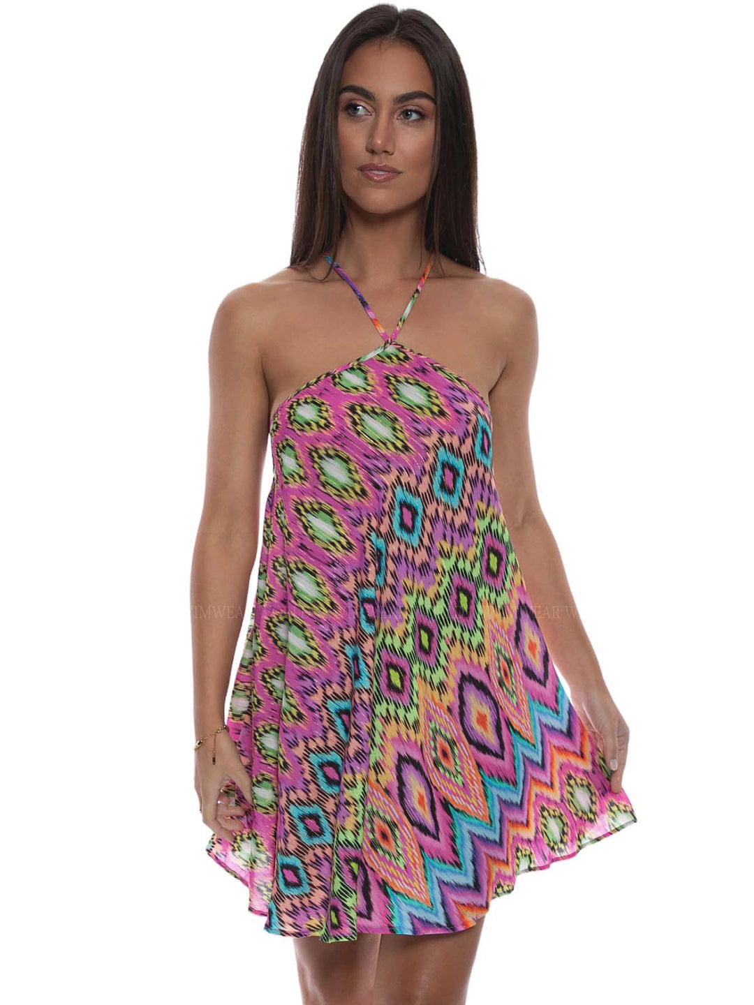 Luli Fama: Halter Neck Babydoll Dress (L771E70-111) – Swimwear World
