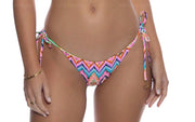 Triangle-Wavy Ruched Tie Side Bikini