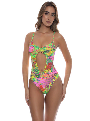 Luli Fama: Spaguetti Strap Cut Out One Piece (L786I51-111)