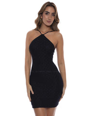 Luli Fama: Diamond Cut Short Dress (L780C93-001)