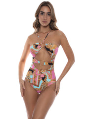 Luli Fama: Double Loop Bandeau One Piece (L789I44-111)