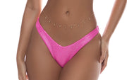 Molded Push Up Bandeau Halter-High Leg Bikini