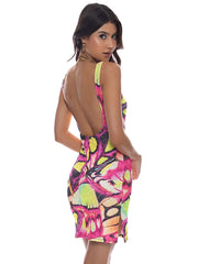Luli Fama: Peek A Boo Rings Bodycon Dress (L817G54-111)