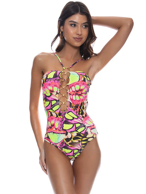 Luli Fama: Halter Ring One-Piece (L817G45-111)