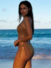Luli Fama: Ring Halter Peek A Boo-Ring Seamless Tie Side Bikini (L829U39-014-L829J03-014)