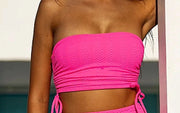 Drawstring Tube-Mini Skirt