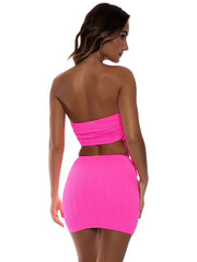 Luli Fama: Drawstring Tube-Mini Skirt (L781E09-559-L781E10-559)
