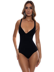 Luli Fama: Underwire Plunge One-Piece (L781I58-001)