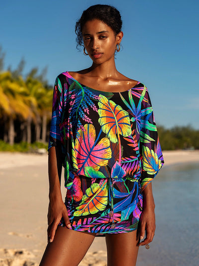 NEON NIGHTS - South Beach Dress S / Multicolor NEON NIGHTS - South Beach Dress S / Multicolor