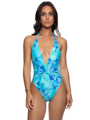 Luli Fama: Front Twist Halter One-Piece (L832K23-111)