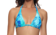 Triangle Halter-Seamless Ruched Back Bikini