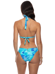 Luli Fama: Triangle Halter-Seamless Ruched Back Bikini (L83273P-111-L83252P-111)