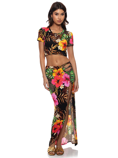 Luli Fama: Crop-Chain Skirt (L826I67-907-L826I68-907)