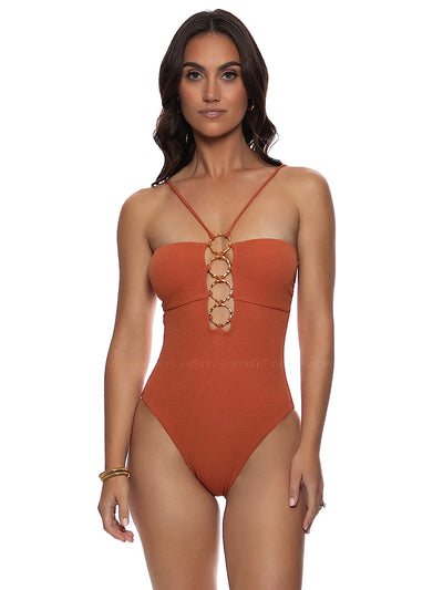 Luli Fama: Halter Ring One-Piece (L862G44-098)