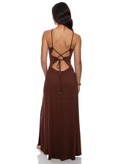 Luli Fama: Halter Ring Long Dress (L860F73-007)