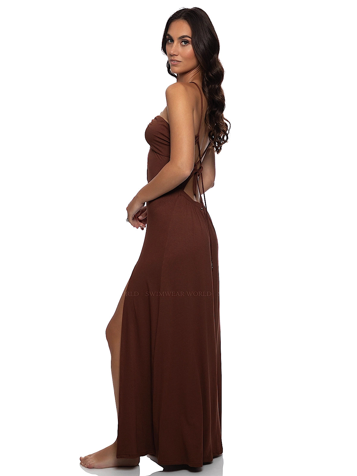 Luli Fama: Halter Ring Long Dress (L860F73-007)
