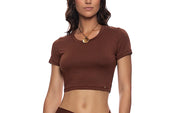 Crop-Twist Front Skirt