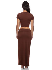 Luli Fama: Crop-Twist Front Skirt (L860I67-007-L860I62-007)