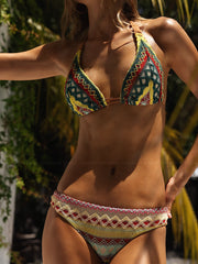 Luli Fama: Triangle Halter-Moderated Bikini (L85373Q-111-L853I14-111)