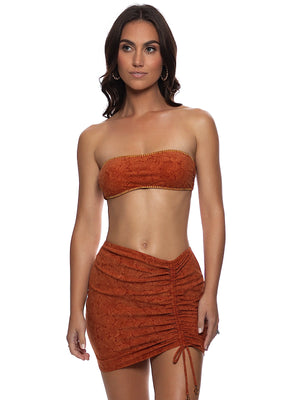 Luli Fama: Scrunched Up Mini Skirt (L847J74-007)