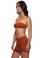 Luli Fama: Scrunched Up Mini Skirt (L847J74-007)