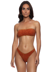Luli Fama: Luxe Stitch Free From Bandeau-Luxe Stitch High Leg Bikini (L847N59-007-L847N50-007)