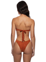 Luli Fama: Luxe Stitch Free From Bandeau-Luxe Stitch High Leg Bikini (L847N59-007-L847N50-007)