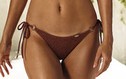 Halter Triangle-Wavey Ruched Tie Side Bikini
