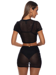 Luli Fama: Scrunched Up Mini Skirt (L863J74-001)