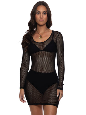 Luli Fama: Long Sleeve Mini Dress (L848G97-001)