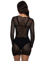 Luli Fama: Long Sleeve Mini Dress (L848G97-001)