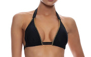 Triangle Halter-Seamless Ruched Back Bikini