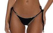 Seamless Triangle-Seamless Wavy Ruched Back Tie Side Bikini