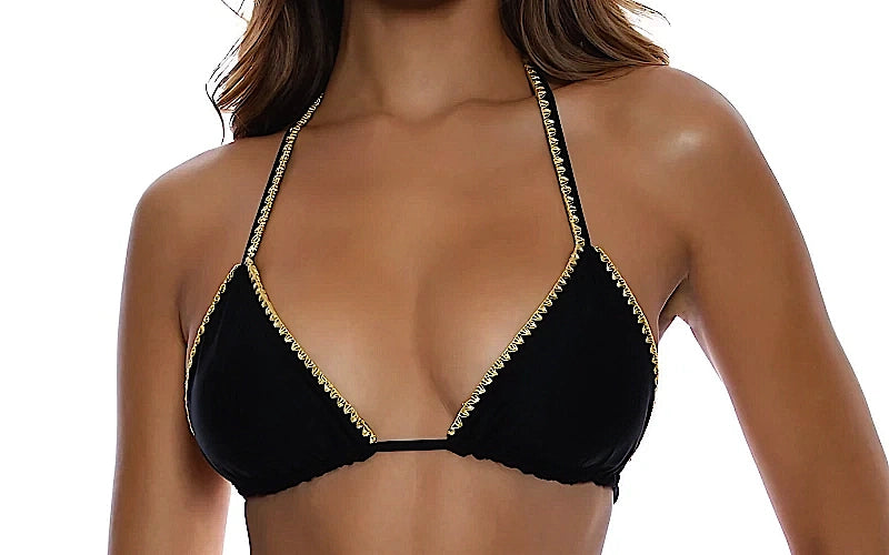 Seamless Triangle-Seamless Wavy Ruched Back Tie Side Bikini