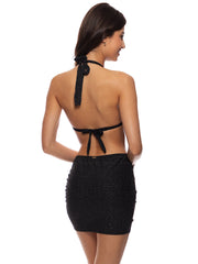 Luli Fama: Scrunched Up Mini Skirt (L835J74-001)
