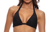 Triangle Halter-Ring Seamless Tie Side Bikini