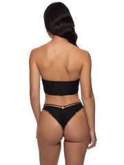 Luli Fama: Double Luli Ring Bandeau-Strappy Loop Scrunch Bikini (L835J21-001-L835J22-001)